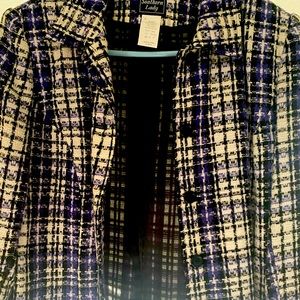 Blazer, like a tweed, hold shape well